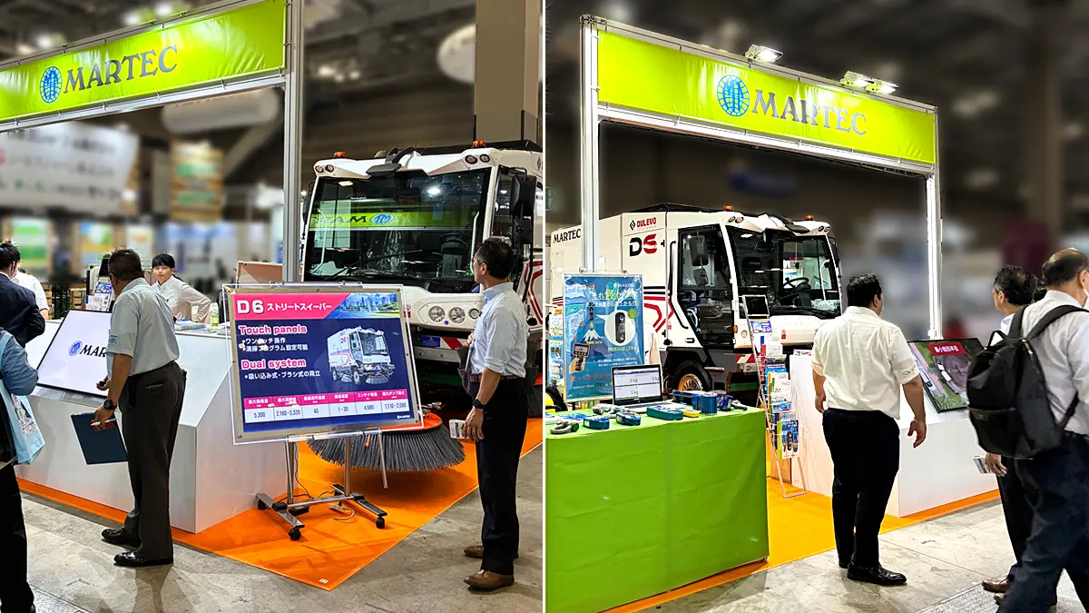Martec's booth at the N-EXPO 2026 in Tokyo welcomed many visitors interested in clenaing machinery and load monitoring equipment